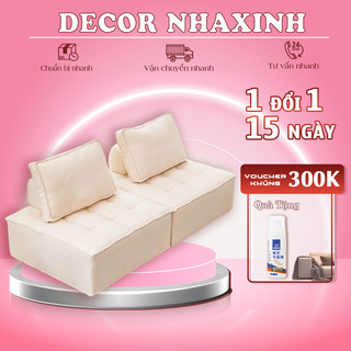 Sofa Lông Cừu, Ghế Sofa Bệt Khung Gỗ Chắc Chắn, Sofa Chờ Vintage, Sofa Đơn Phòng Khách
