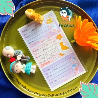 Nhãn Vở Kawaii Campus ( 18 nhãn / túi )