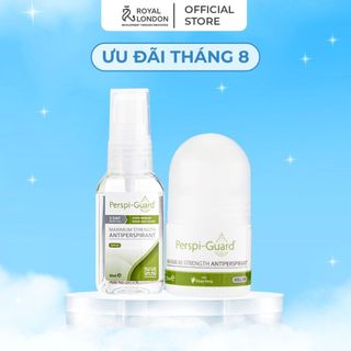 Combo khử mùi ngăn mồ hôi cao cấp Perspi-Guard lăn khử mùi 30ml + xịt khử mùi 30ml