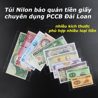 [Đủ Size] Túi Phơi Nilon đựng tiền giấy OPP bảo quản tiền giấy PCCB Đài Loan, nhiều kích cỡ, 50 miếng/túi