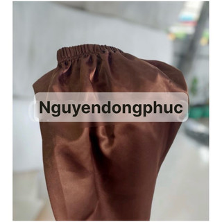Quần đùi vải phi nâu (Nam_Nữ)