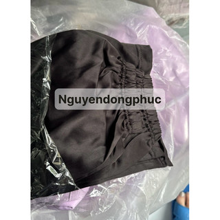 Quần đùi vải phi nâu (Nam_Nữ)