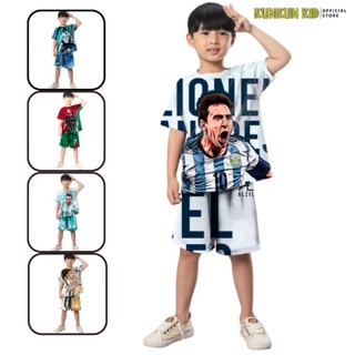 Quần áo trẻ em Kunkun Kid chất thun lạnh co giãn 4 chiều in 3D TT0021-0022-0023-0024-0025 size đại từ 10-60kg