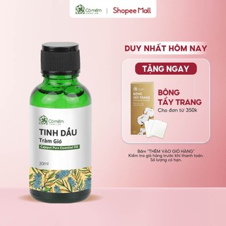 Tinh Dầu Tràm Gió Nguyên Chất An Toàn Cho Bé Giúp Giữ Ấm Ngừa Cảm Lạnh Đuổi Muỗi Cỏ Mềm 30ml