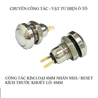 Công tắc 8mm kim loại nhả - 8mm momentary push button switch