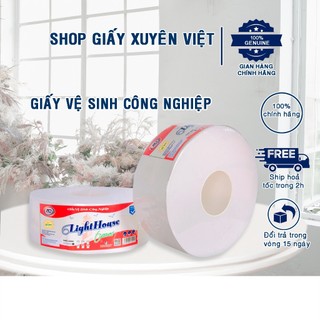 Giấy Vệ Sinh Công Nghiệp 2 Lớp 900gr L2 Giấy tem AD, Dễ Tan Trong Nước