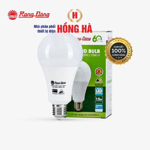 [RẠNG ĐÔNG] Bóng đèn LED BULB tròn 15W/12W