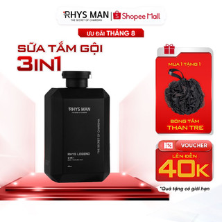 Sữa tắm gội nam 3in1 RHYS MAN hương nước hoa Rhys Legend 350ml
