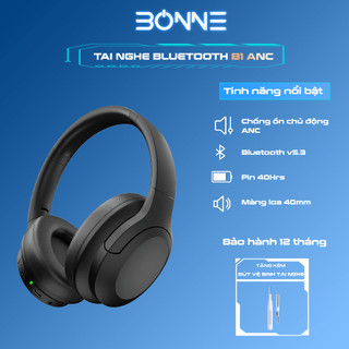 Tai nghe chụp tai Ulisten B1 ANC by BONNE TECH, tai nghe bluetooth chụp tai chính hãng, có mic đàm thoại , bảo hành 12