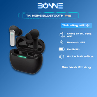 Tai nghe Bluetooth F18, tai nghe tích hợp công nghệ chống ồn chủ động ANC, tai nghe pin trâu 8-10H, bảo hành 12 tháng