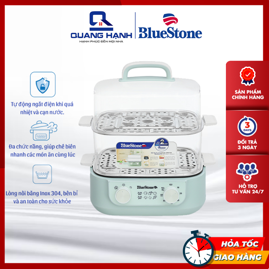 Nồi Hấp Đa Năng BlueStone MPB 7235 15 Lít 1500W - Bảo hành chính hãng