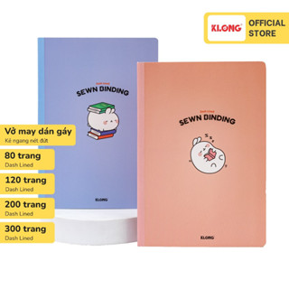 Vở kẻ ngang KLONG B5 70 GSM 80 120 200 300 trang; MS: 800, 801, 802, 803