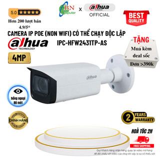Camera IP Starlight 4.0MP Dahua DH-IPC-HFW 2431TP-AS-S2 hồng ngoại 80m