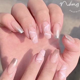 M02 Nailbox Nuna móng úp mây ombre tráng gương inbox đổi màu đổi shape. nail box sẵn có now ship