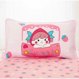Gối trẻ em gồm cả ruột và vỏ áo gối chất liệu cotton mềm mát thấm hút mồ hôi có thể tháo giặt được