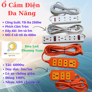 Ổ Cắm Điện Chịu Tải Công Suất Cao (2200w - 6000w), Sử dụng mọi Thiết bị dân dụng