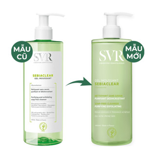 Sữa Rửa Mặt SVR Sebiaclear Gel Moussant màu xanh lá cho da dầu, nhạy cảm