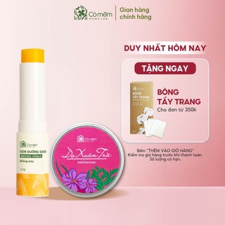 Combo gồm son dưỡng và nước hoa xinh thơm thiên nhiên cỏ mềm
