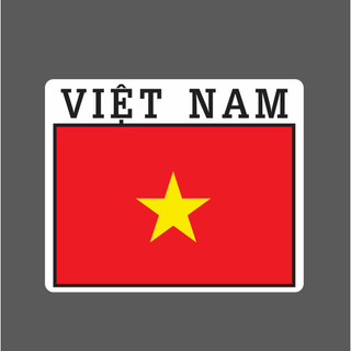 1 tem lá cờ Việt Nam 5x4cm dán xe máy, xe đạp, nón bảo hiểm, điện thoại, laptop, sách vở, vali....