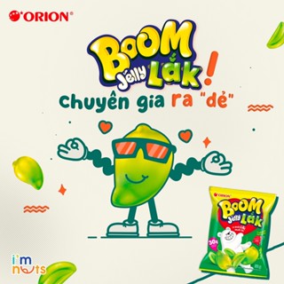 COMBO 10 DÂY (100 Gói) Kẹo Dẻo Trái Cây Boom Jelly Orion Đủ Vị Trái Cây - gói 25gr
