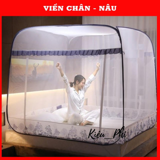 Mùng chụp tự bung 1m1m2 1m4 1m6 1m8 2m 2m2 đỉnh chóp vuông cao cấp - Màn chụp tự bung người lớn mẫu xếp KP