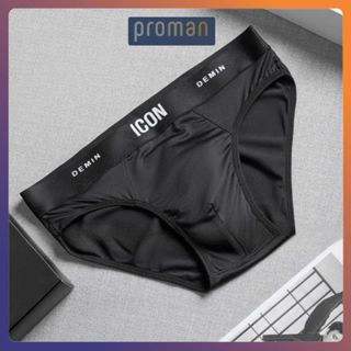 Combo 5 Quần lót nam thun lạnh tam giác ICON Demin, Quần sịp nam tam giác cao cấp ICON SIC01 (Che tên) PROMAN