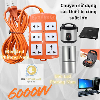 Ổ Cắm Điện Có Dây Chịu Tải Công Suất Cao 6000w, Bảo Hành 12 Tháng
