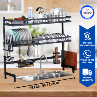 ✅HÀNG XUẤT XƯỞNG✅ Kệ Để Bát Đĩa Đa Năng Thông Minh - Giá Để Đồ Chén Đĩa - Thép Carbon Sơn Đen Cao Cấp
