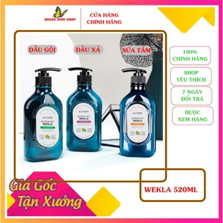 Dầu gội đầu sạch gầu và dầu xả phục hồi Wekla 520ml
