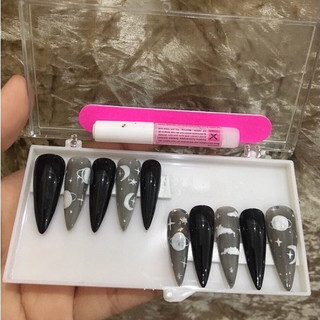 Nail box 74k siêu rẻ 1bộ 10 móng + Keo Dũa NailBox Nuna móng úp thiết kế sẵn Nail Xinh Giá Rẻ. Có now ship