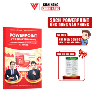 Sách PowerPoint ĐÀO TẠO TIN HỌC Quy Trình Thiết Kế Slide Chuyên Nghiệp Từ A-X Kèm Khoá Học Video Online