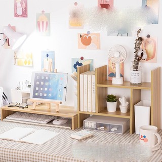 💫COMBO KỆ ĐA NĂNG - KỆ MÁY TÍNH ĐỂ BÀN LÀM VIỆC 💝 DECOR - LẮP GHÉP 💝 MÀU VÂN GỖ 🌈