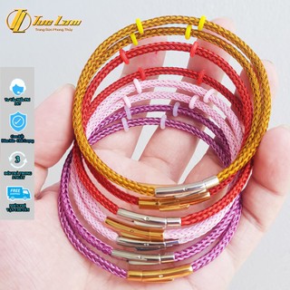 Dây Cáp Khóa Bấm Siêu Bền Đẹp - Màu Đỏ/Hồng/Tím/Vàng size 3mm phụ kiện làm vòng tay xỏ - DIY TUỆ LÂM