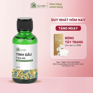 Tinh Dầu Tràm Gió Nguyên Chất An Toàn Cho Bé Giúp Giữ Ấm Ngừa Cảm Lạnh Đuổi Muỗi Cỏ Mềm 30ml