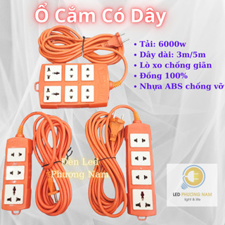 Ổ Cắm Điện Chịu tải cao Công suất 6000W - Dây dài 3m - 5m - Bảo Hành 12 tháng [ chính hãng FANAGOLD ]