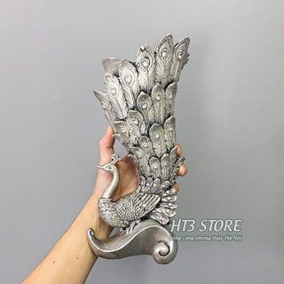 Bình cắm lông công, cắm hoa hình chim công sang trọng
