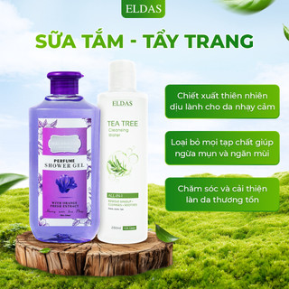Bộ Quà Tặng Sữa Tắm Thơm Lâu Hương Nước Hoa Malanaone 330ml/chai và Nước Tẩy Trang Tràm Trà Eldas 250ml/chai