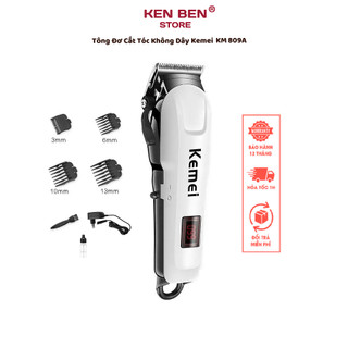 Tông Đơ (Tonder) Cắt Tóc Không Dây Kemei KM 809A Chuyên Nghiệp, Tiện Lợi, Nhỏ Gọn Cắt Êm, Siêu Khỏe
