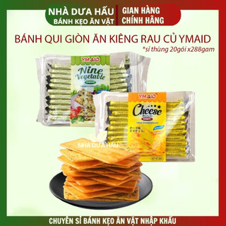 [288gam] Bánh ăn kiêng hiệu YMAID vị rau củ/ phomai/ pizza- ăn vặt healthy ngon bổ rẻ