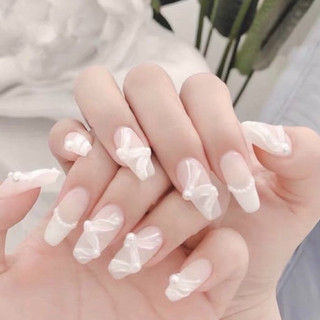 phụ kiện thời trang nailbox Nuna móng úp thiết kế móng cô dâu. inbox đổi màu đổi shape