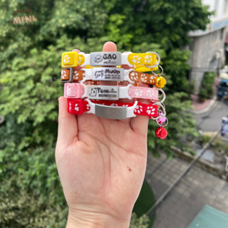 (CÓ SẴN) Vòng cổ vải chân chó khắc tên theo yêu cầu cho chó mèo,thú cưng