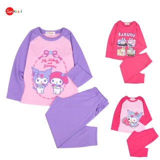 Bộ thu đông cho bé gái size 2-10 tuổi,đồ bộ thun dài tay bé gái phối chất cotton mềm mát, thấm hút mồ hôi rất tốt.