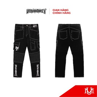 Quần Dài Pants Unisex URBAN MONKEY " Biker Jean Black " Chất Liệu Jean Cao Cấp Form Slim Phối Màu Đen