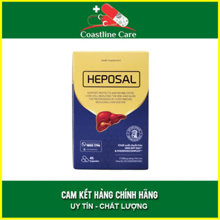 Heposal hỗ trợ tăng cường chức năng gan, bảo vệ và phục hồi tế bào gan (hộp 45 viên) - CLC Pharmacy