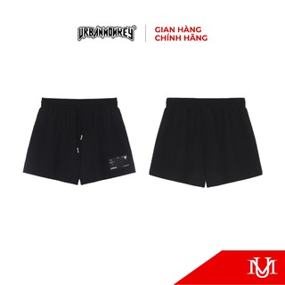 Quần short unisex urban monkey " daily boxing short black " chất liệu poly thoáng mát logo pvc basic phối màu đ