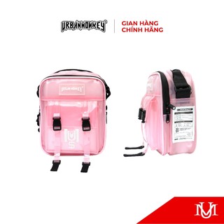 Túi Đeo Chéo URBAN MONKEY PVC Trong Suốt Chống Nước Màu Hồng