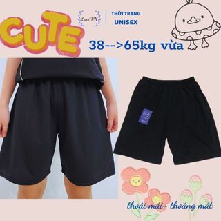 Quần Short Lửng Trơn Unisex -Lapi VN ,FREESIZE đến 85kg,Nam Nữ Đều Mặc Được, Chất Thun Thể Thao Thoáng Mát, Đồ Mặc Nhà
