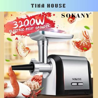 Máy xay thịt Sokany SK-088 công suất 3200W, nhồi thịt lạp xưởng, đùn thịt công nghiệp
