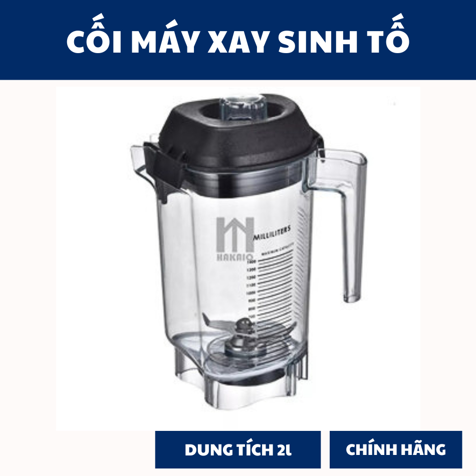 Cối máy xay sinh tố công nghiệp HAKAIO 1.5 L nhựa ABS siêu bền bảo hành 6 tháng