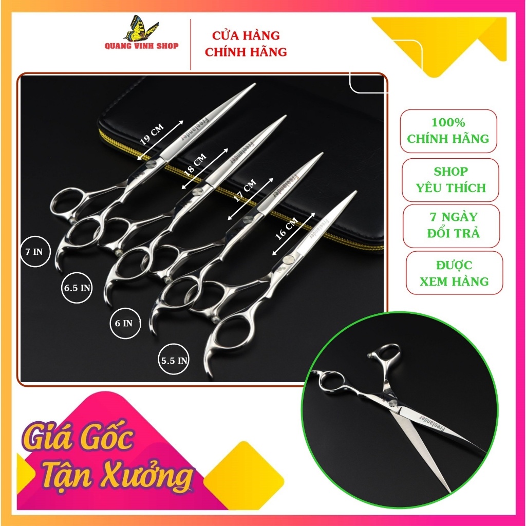 Kéo cắt tóc mũi nhọn Nhật Bản Freelander XH 6in/7in (kéo tay phải)